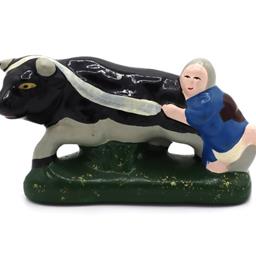 土人形《牛に引かれて善光寺参り》