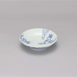 染付熨斗文皿