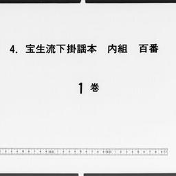 寶生流下掛謡本